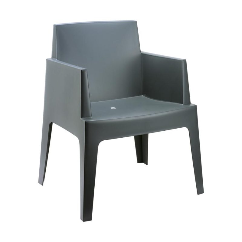 Box Armchair Dark Grey