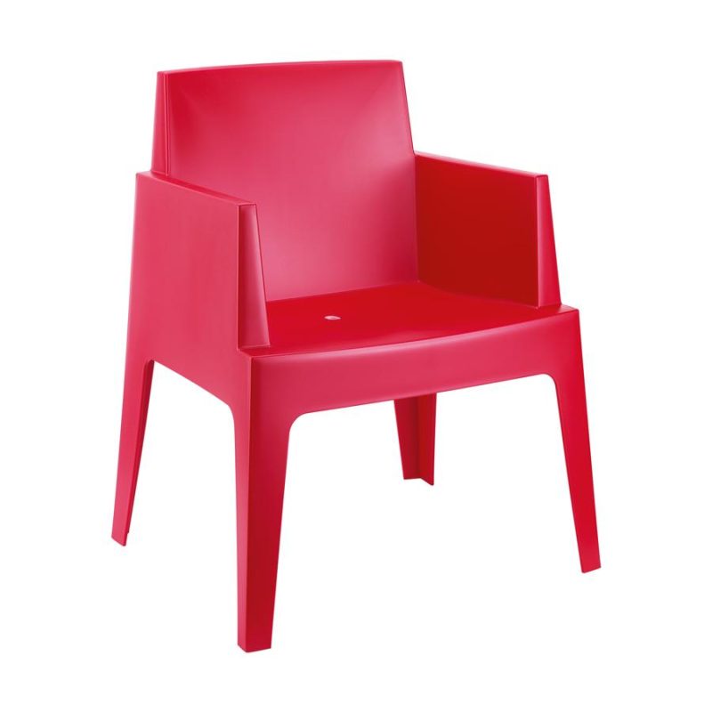 Box Armchair Red