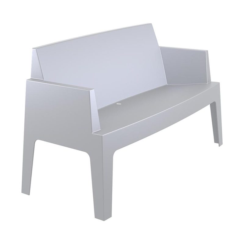 Box Sofa Silver Grey