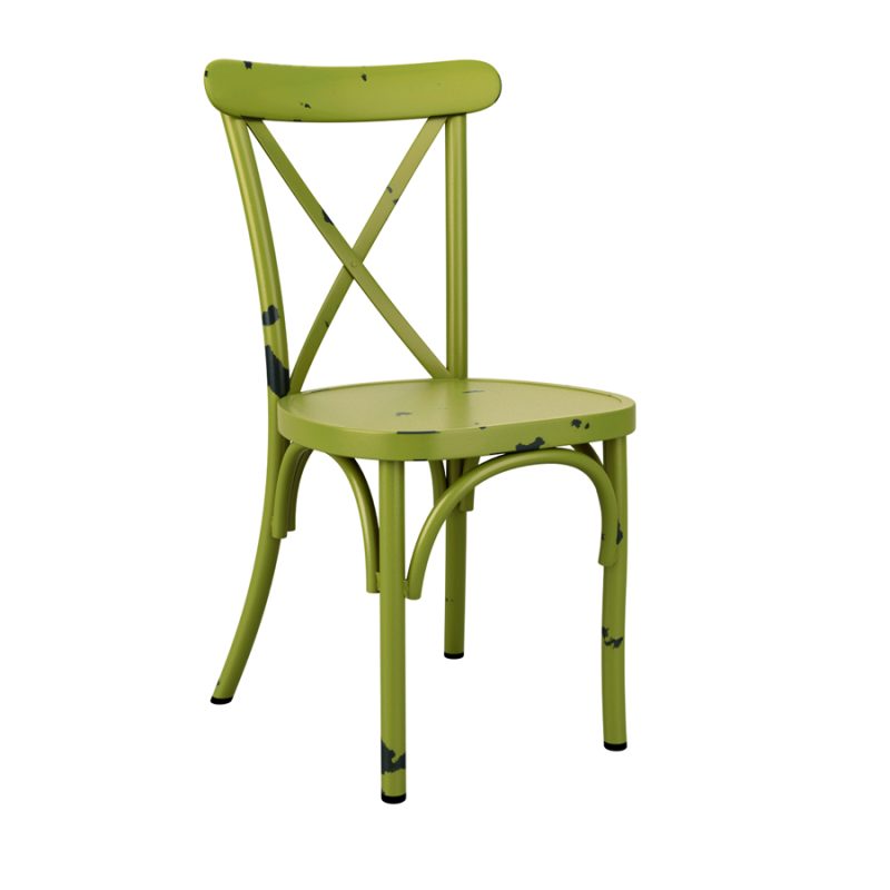 Cafe Stacking Side Chair Vintage Green ZA.437C