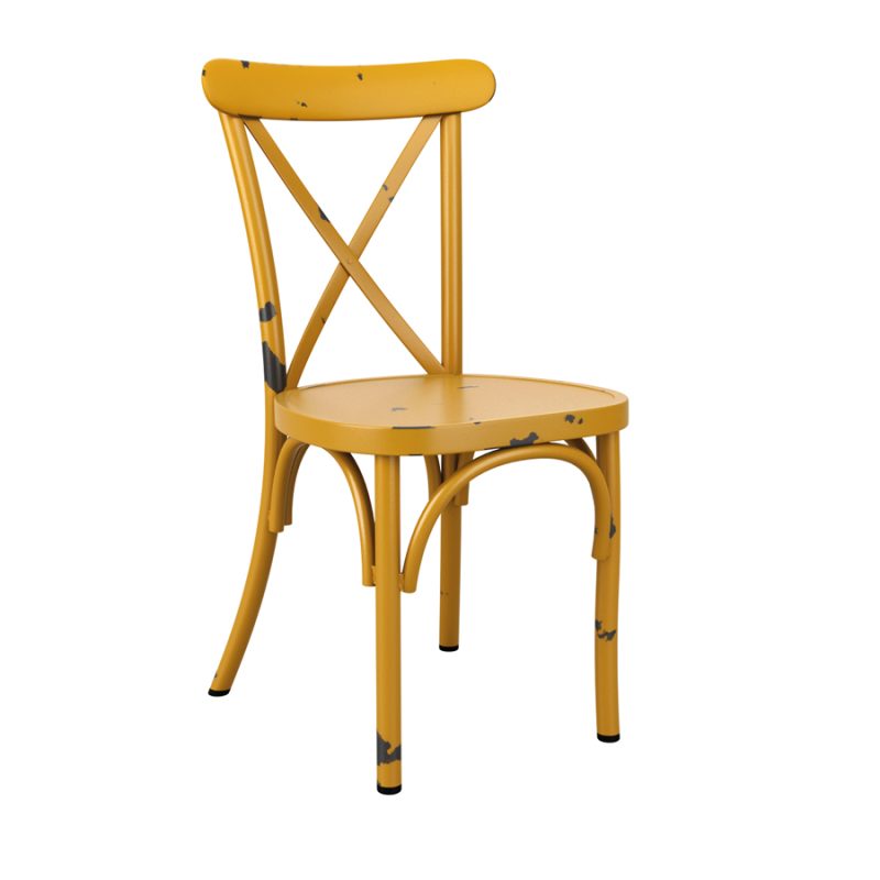 Cafe Stacking Side Chair Vintage Yellow ZA.438C