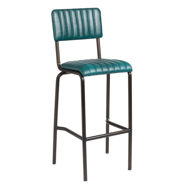 Core Bar Stool Full Ribbed Lascari Vintage Teal ZA.1495ST