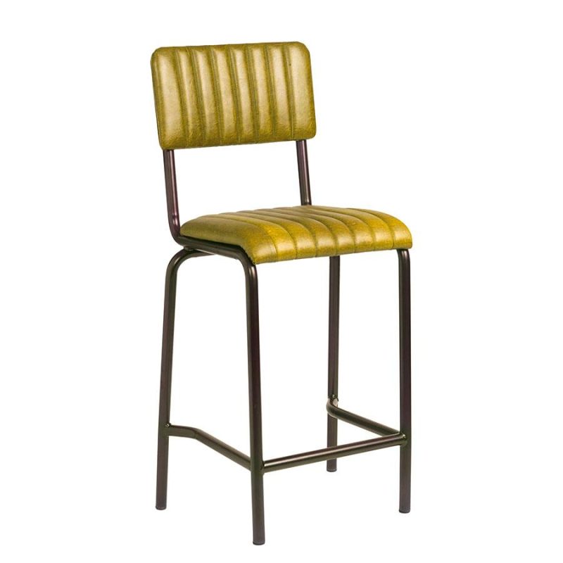 Core Bar Stool Mid Ribbed Lascari Vintage Gold ZA.1486ST