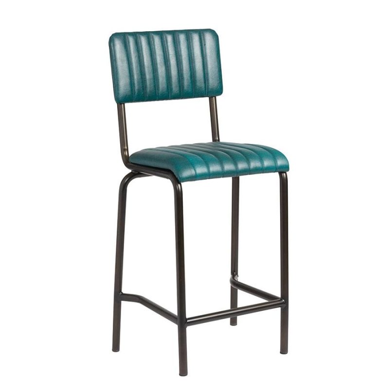 Core Bar Stool Mid Ribbed Lascari Vintage Teal ZA.1489ST