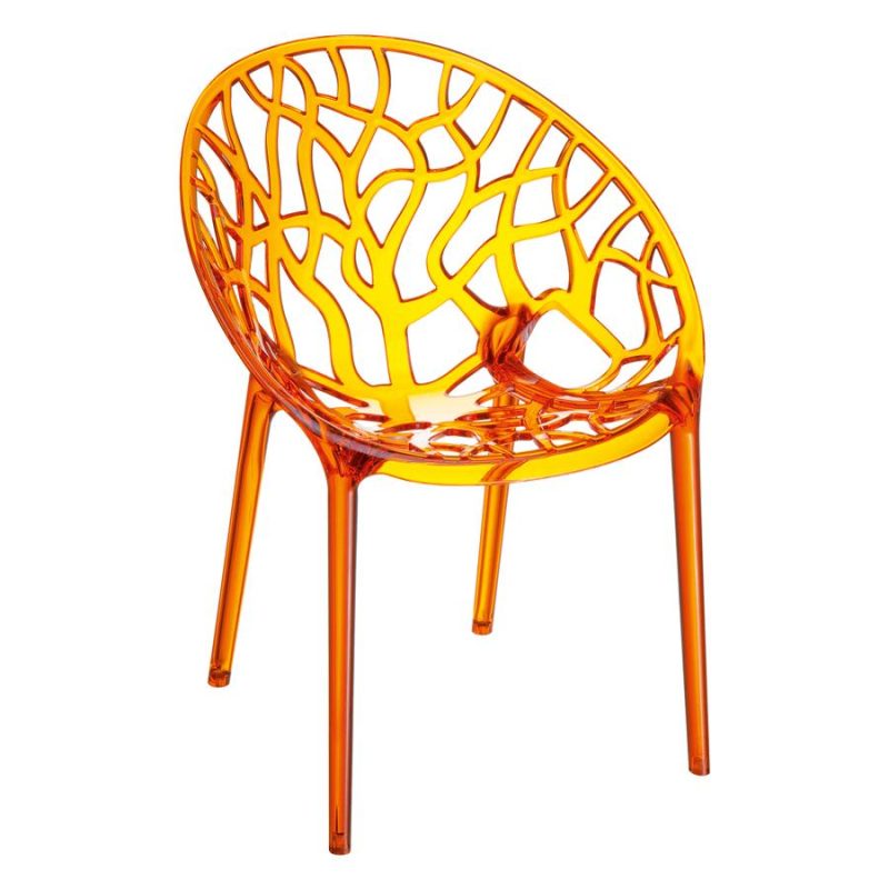 Crystal Armchair Orange Transparent