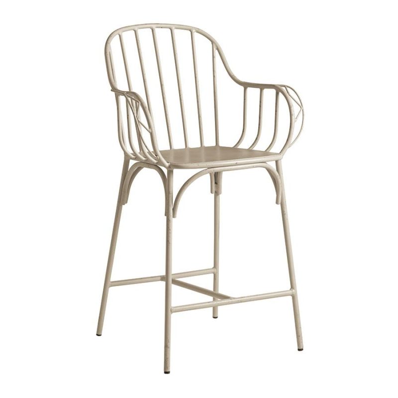 Denver Bar Stool Mid Height Retro White ZA.1384ST