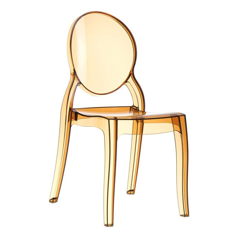 Elizabeth Side Chair Amber Transparent