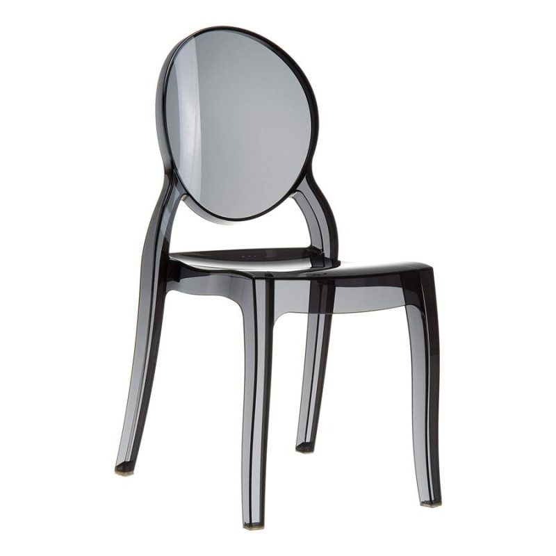 Elizabeth Side Chair Black Transparent