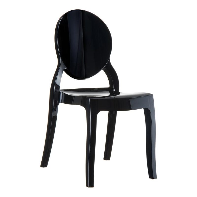 Elizabeth Side Chair Glossy Black