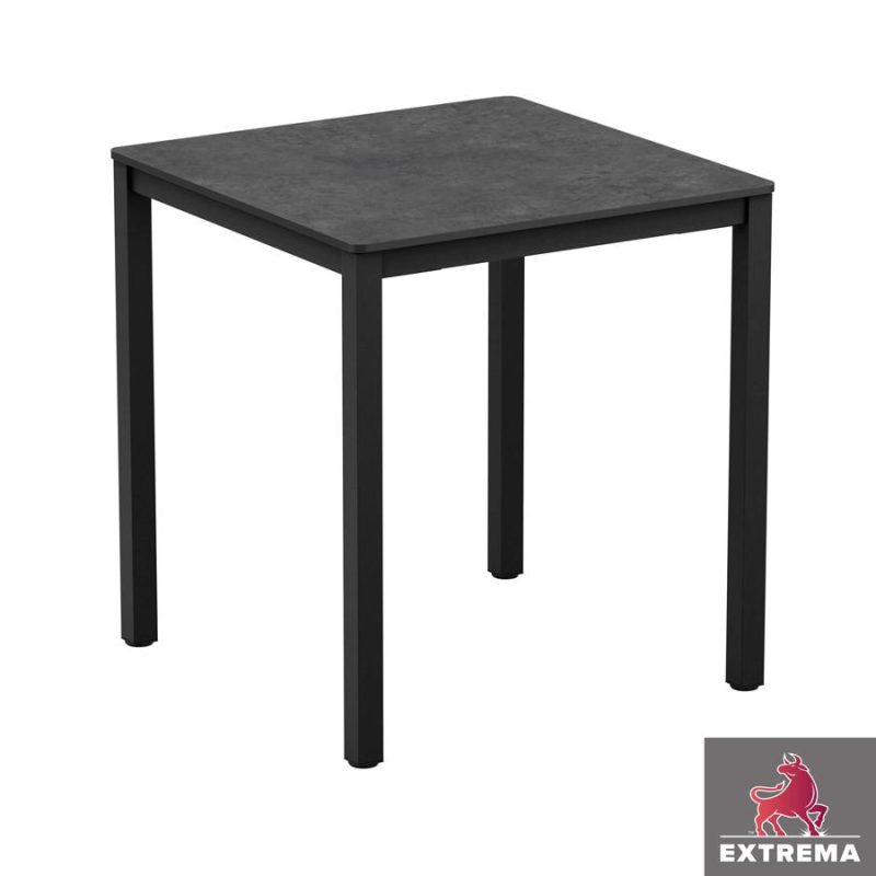 Extrema Metallic Anthracite Square Table