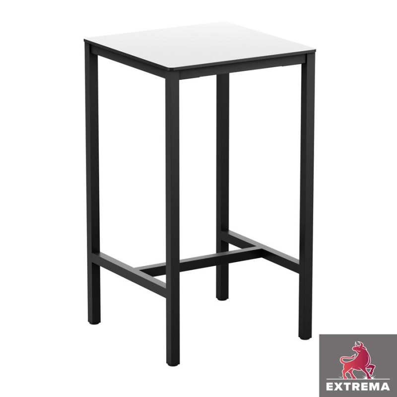 Extrema White Bar Square Table