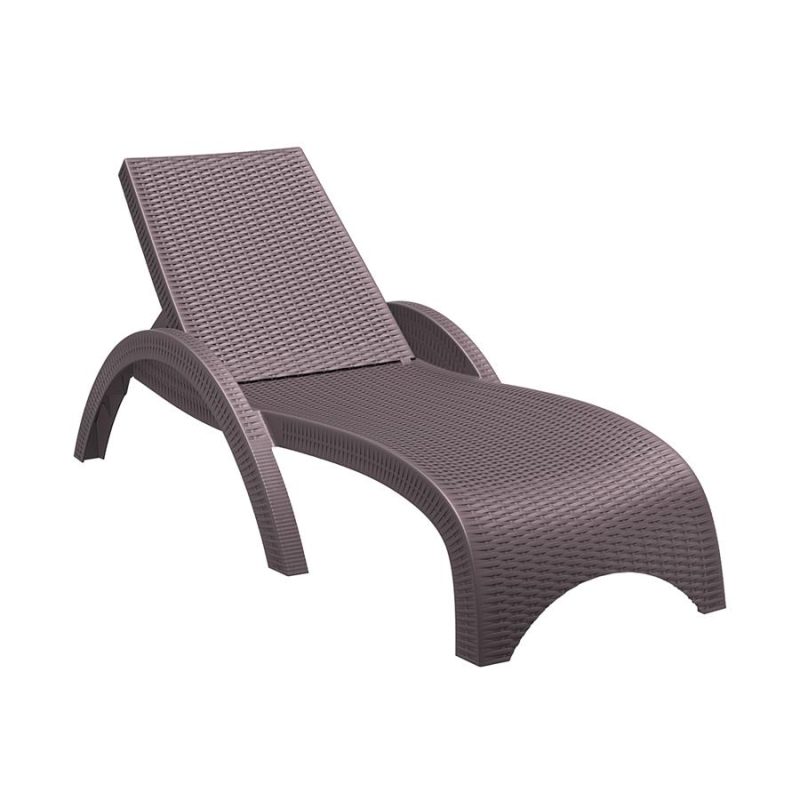 Fiji Sun Lounger Brown