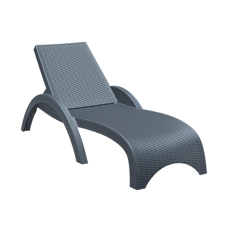 Fiji Sun Lounger Dark Grey