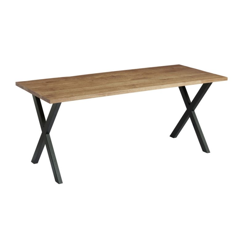 Highcross X Dining Table Black Rustic Antique 180cm x 75cm ZA.2253CT