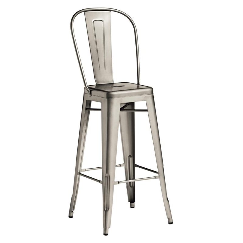 Marcel Bar Stool Gun Metal