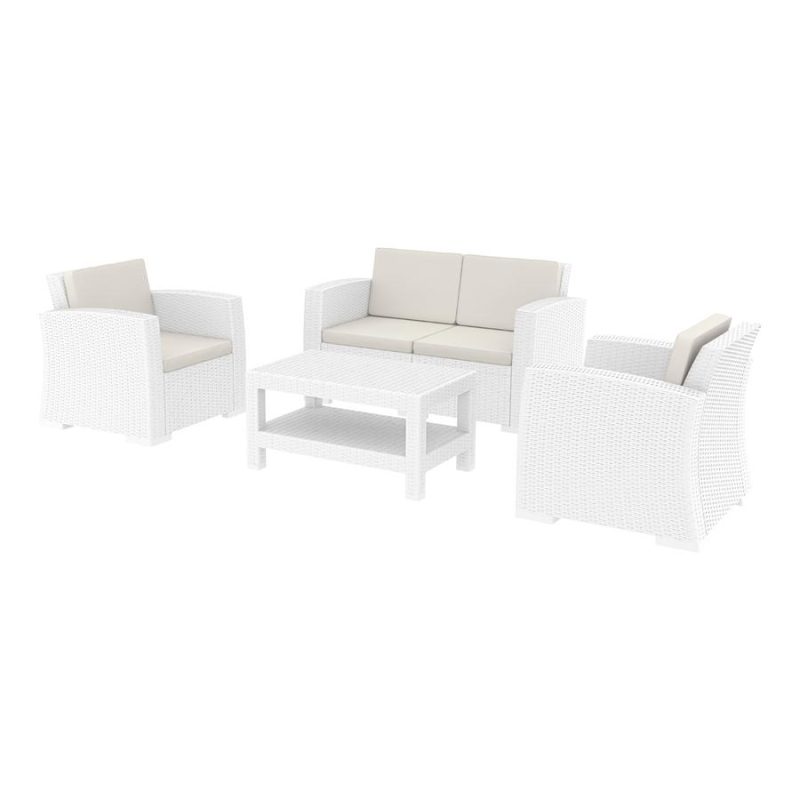 Monaco Lounge Set White