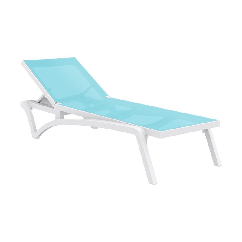 Pacific Sun Lounger White Turquoise