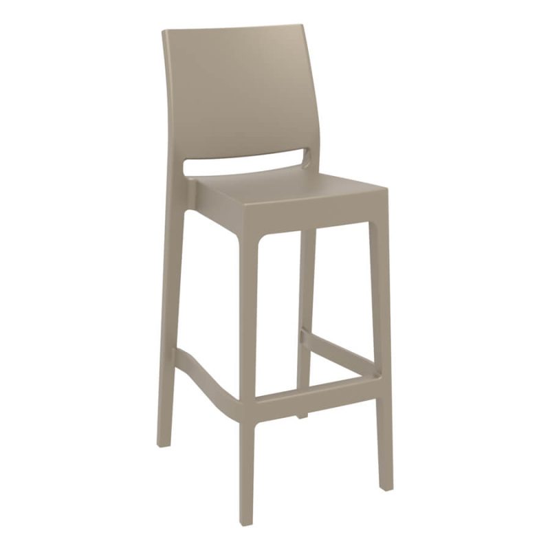 Spice 75 Bar Stool taupe front side ZA.1471ST