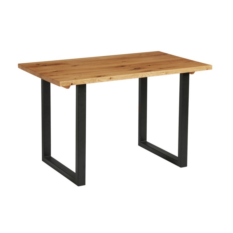 Wentworth Loop Dining Table Black Character Oak 120cmx70cm ZA.2246CT