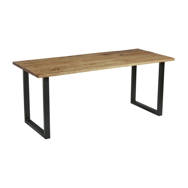 Wentworth Loop Dining Table Black Rustic Antique 180cmx75cm ZA.2257CT